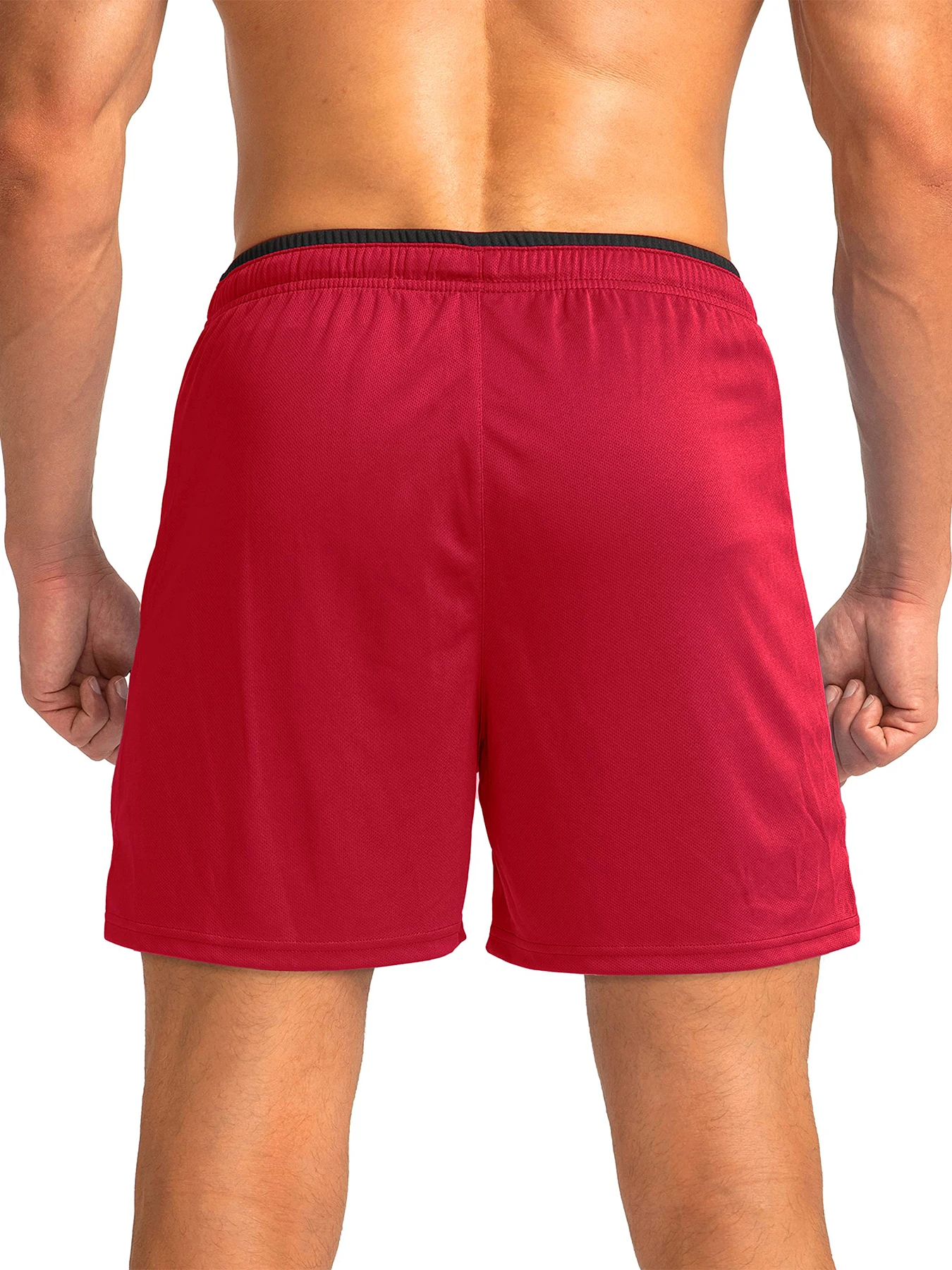 Herren-Laufshorts mit Reißverschlusstaschen, schnelltrocknend, geeignet für Fitness-Workouts, 5-Zoll-Herrenshorts – Detail 17