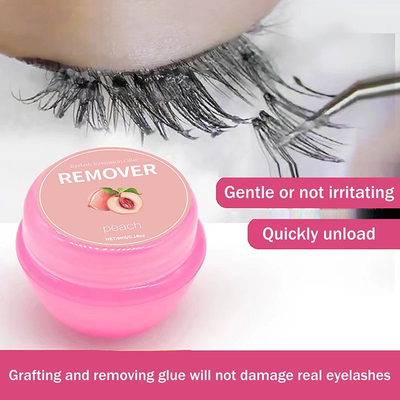 5 ミリリットルまつげ接着剤リムーバークリーム透明プロフェッショナルクイックアンロード接着剤ゼロ刺激リムーバークリームメイクアップツール