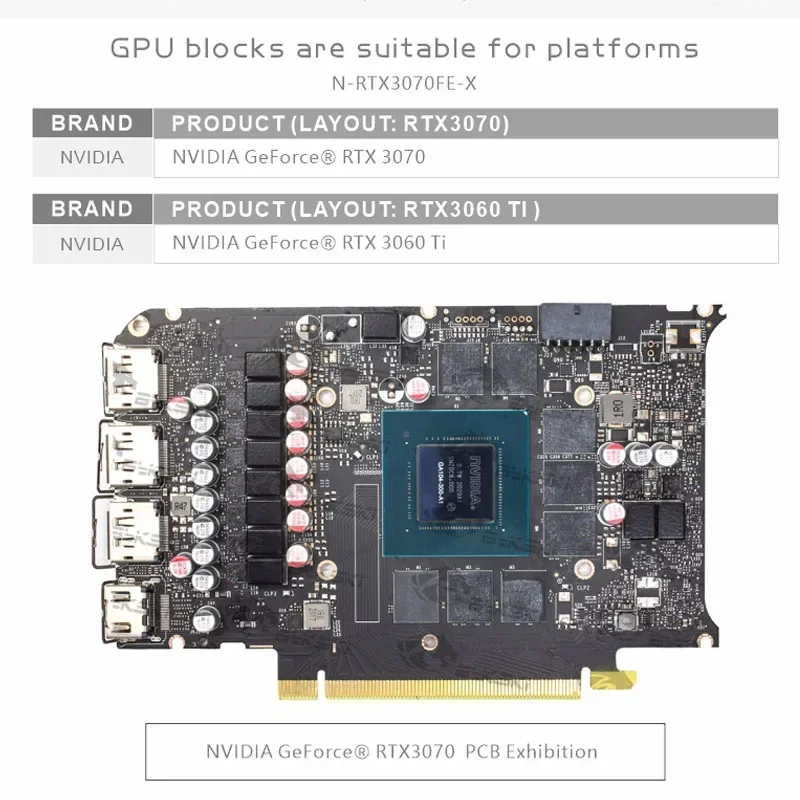 Imagem -02 - Bykski-bloco de Água Gpu para Fundadores Nvidia Vga Cooler A-rgb Sync N-rtx3070fe-x3070 Rtx 3060ti 3070 Cooler