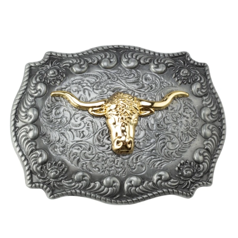 Long Horn Western Belt Buckle Cowboy Belt Buckle Metal Belt Buckle For Men