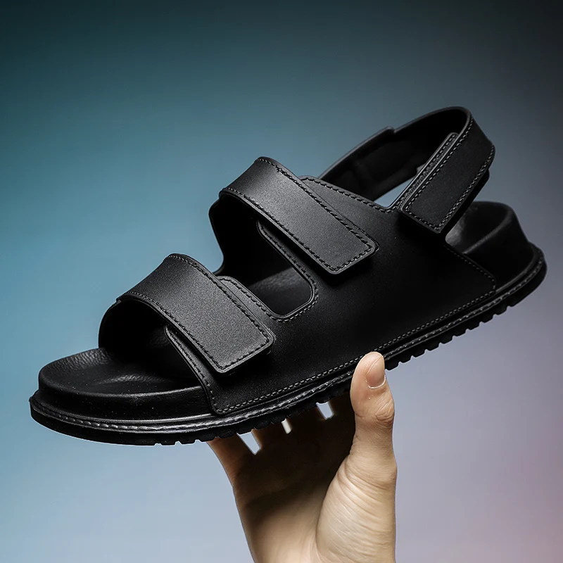 Hot Sale Summer Men's Fashion Sandals Flat Casual Slippers Man Designer Style PVC Men Beach Sandals Sandalias Hombre