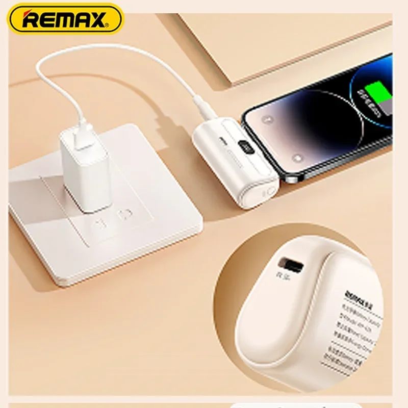 Remax mini mobile 5000mAh fast charging for mobile phone external battery small portable power bank USB Type C