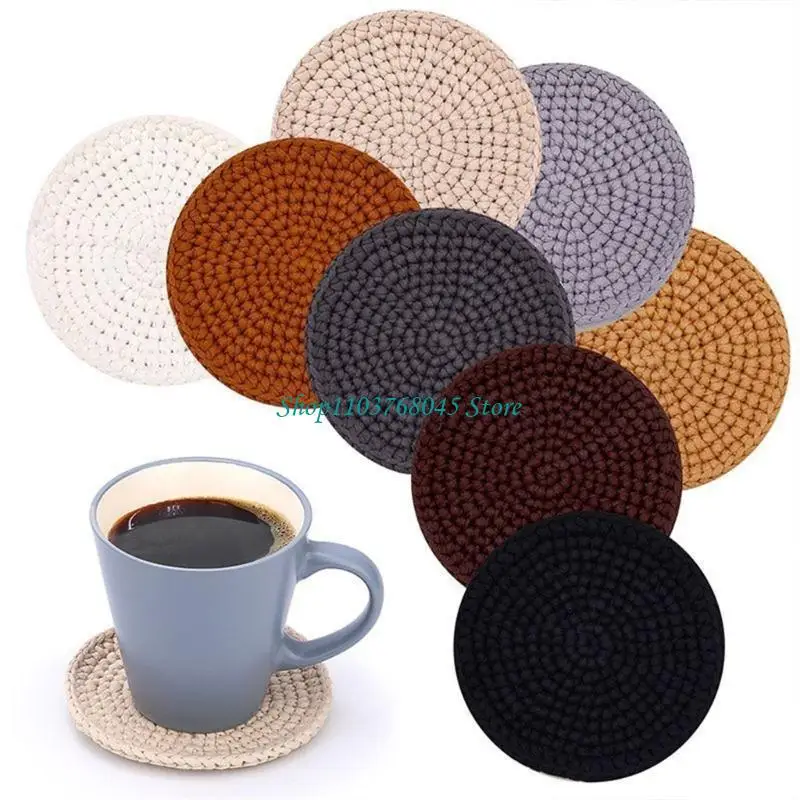 

R53F DIY Crochet Cup Kits or Making Mug Mat, Drink Art Craft