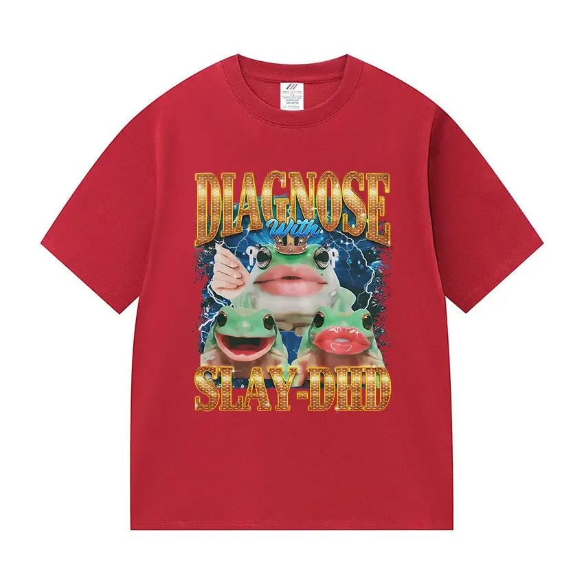 تي شيرت الضفدع المضحك الأكثر مبيعًا تي شيرت لطيف وروح الدعابة بأكمام قصيرة تي شيرت عصري وفضفاض