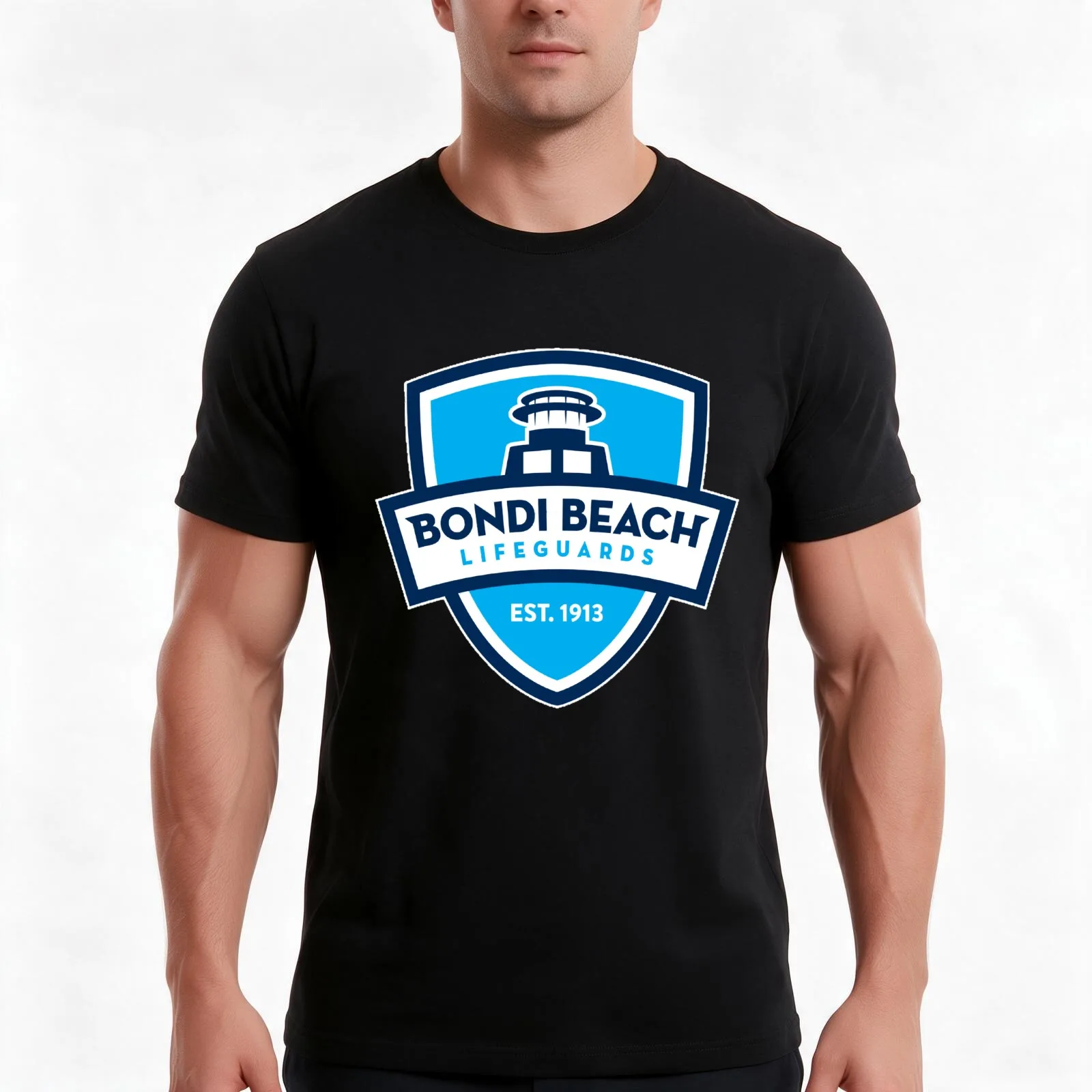 Bondi beach rescue T-Shirt Summer Casual Cotton Tee Oversized Streetwear Tops Vintage Graphic Print Loose Fit Short Sleeve