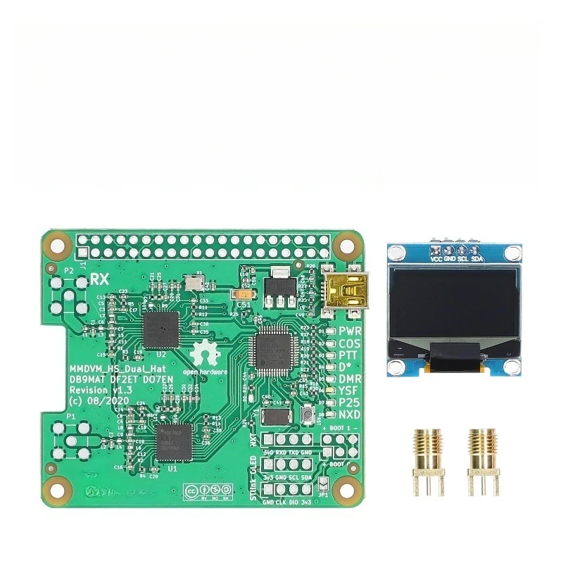لوحة نقطة اتصال مزدوجة MMDVM مع شاشة OLED تدعم وحدة التتابع الصغيرة DMR P25 D Star تدعم UHF VHF لـ Raspberry Pi
