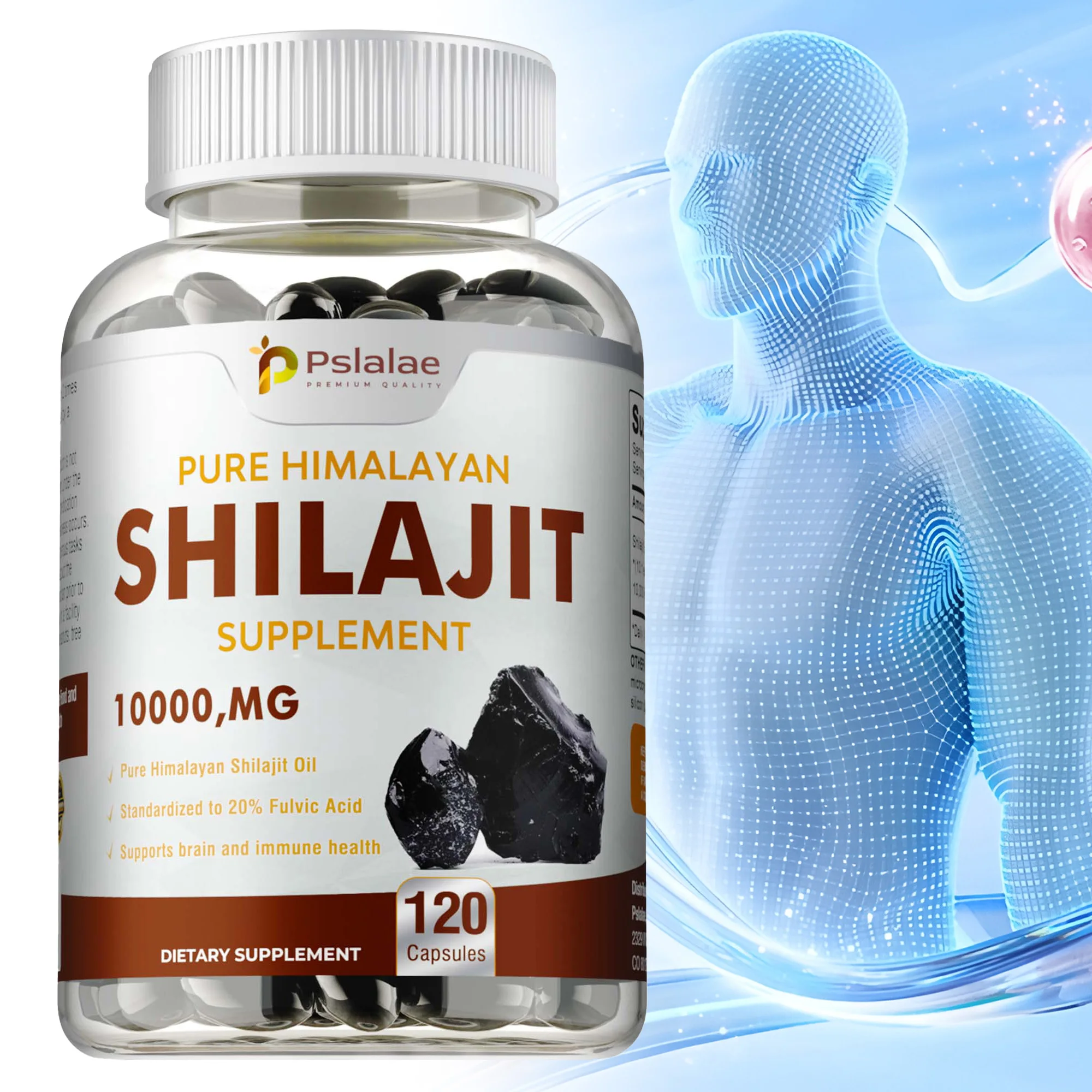 

Добавки Shilajit — помогает с памятью, функцией мозга, здоровье сердечно-сосудистой системы, детоксикация, снятие стресса — 120 капсул
