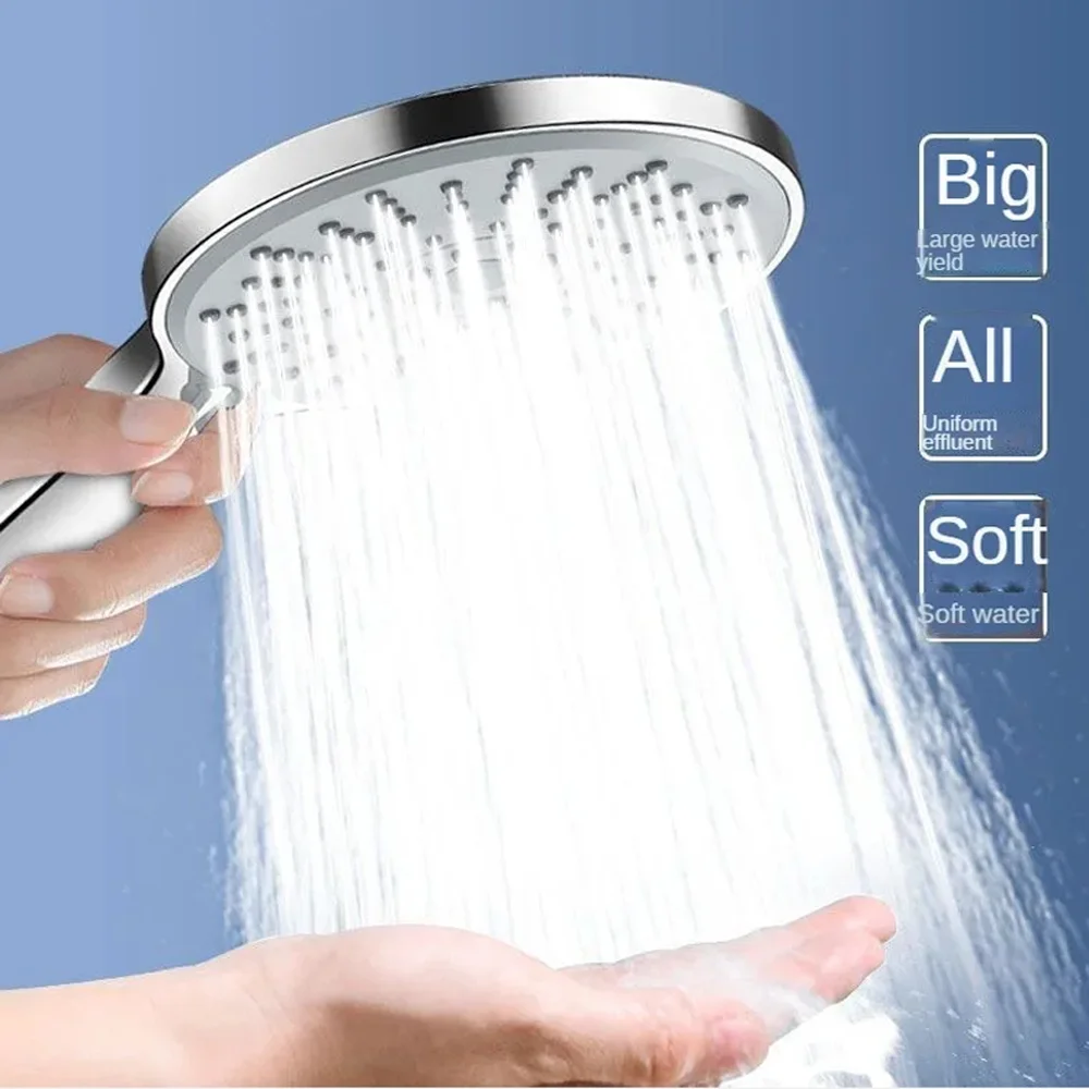 12CM Big Shower Head 5 Modes Adjustable High Quality High Pressure Water Saving Flow Shower Faucet Nozzle Bathroom Accessories