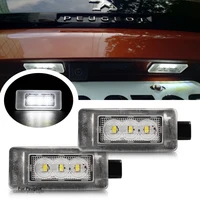 2 uds Canbus LED lámpara de luz de matrícula para Peugeot 3008 2016-2019 207CC 208 308 MK2 2008 5008 luz trasera de maletero