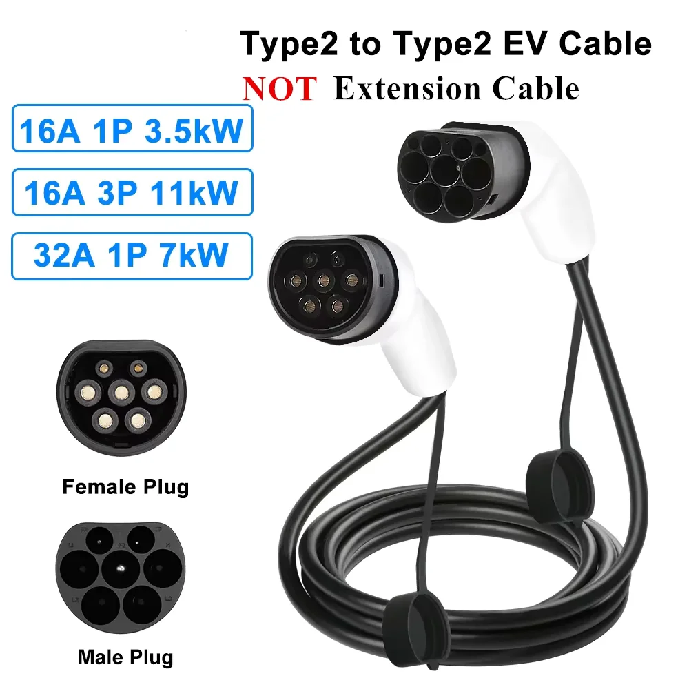 Portable Electric car charger EV charging cable 16A/32A single-phase three-phase 11kw IEC62196 EVSE kit