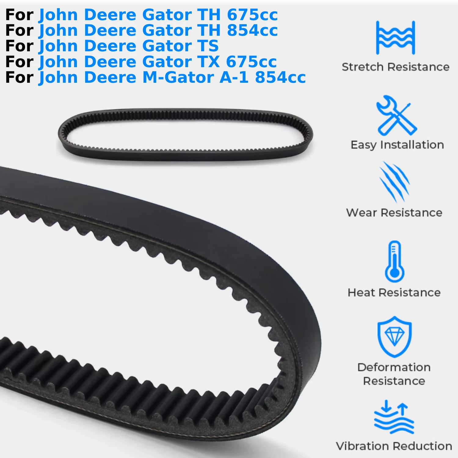 Motorcycle Transmission Drive Belt For John Deere Gator TH 675cc/854cc/TS/TX 675cc M-Gator A-1 854cc Transmission Drive Belt
