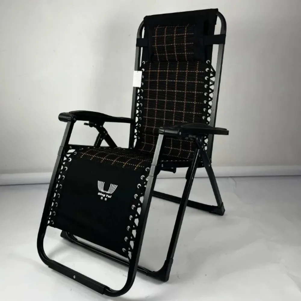 Image 4: Chaise longue d'extérieur pliable et réglable, zéro gravité, robuste, résistante aux intempéries, inclinable, pour piscine, cour, jardin