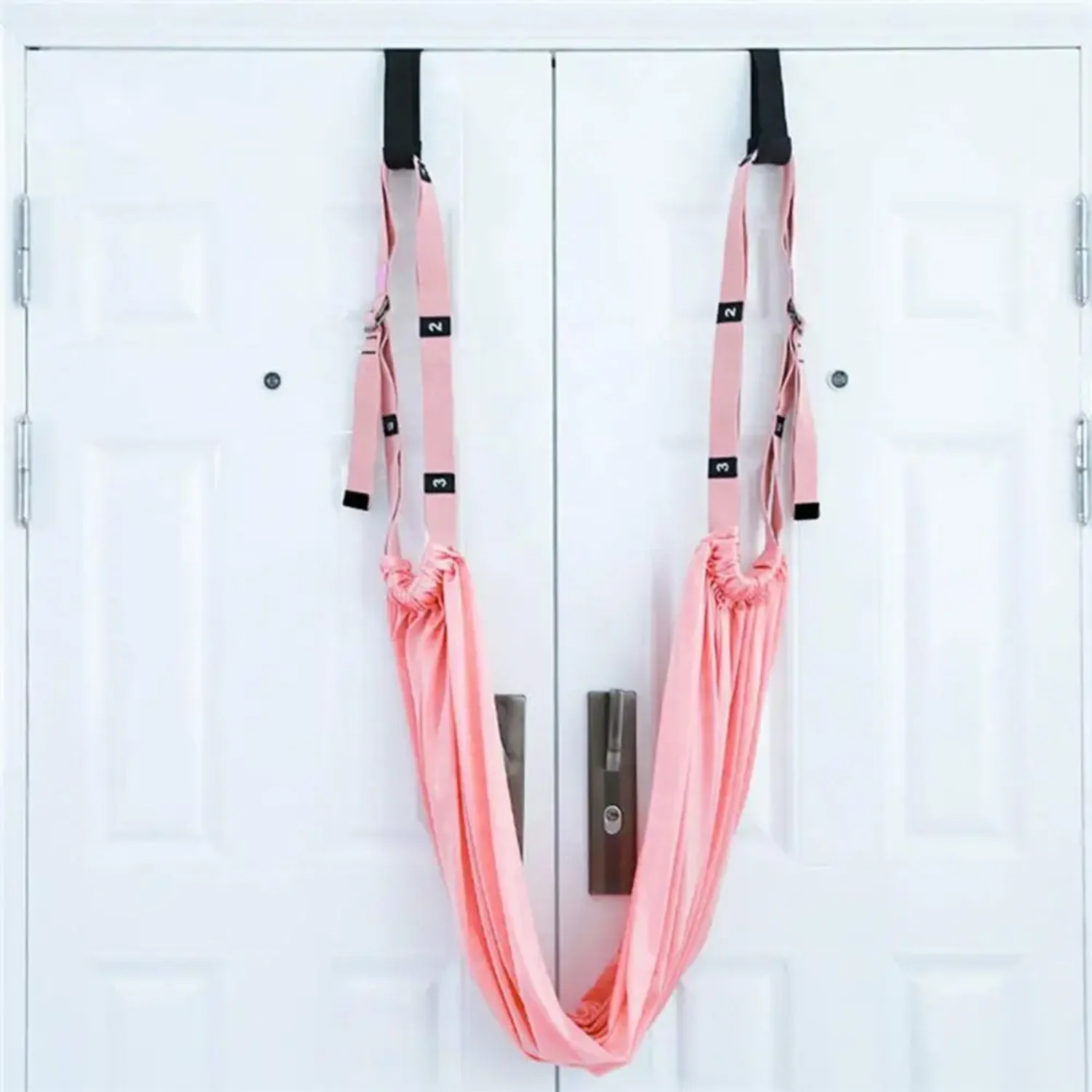 ヨガストレッチロープ再利用可能な高弾性空中スイングロープ初心者レジスタンスバンド脚分割練習用弾性ストレッチバンド