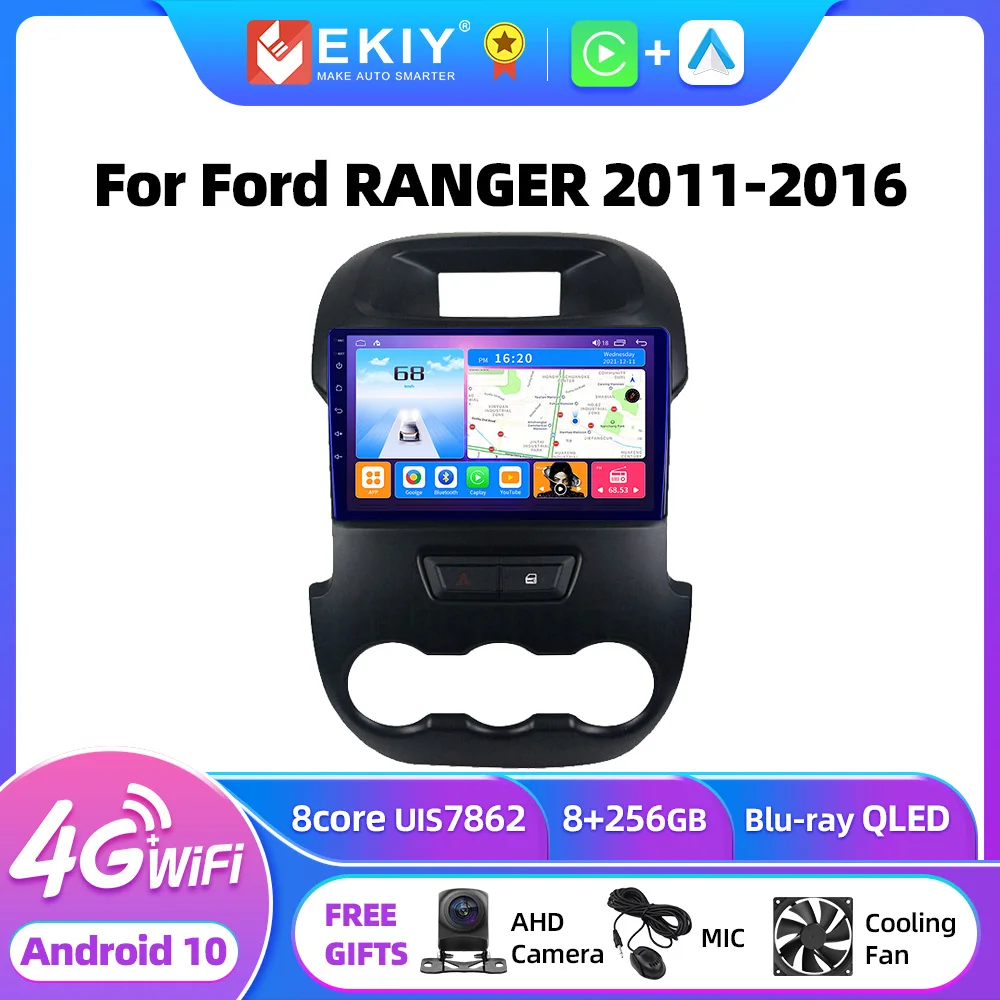 EKIY T7  DSP Android Auto Radio For Ford RANGER 2011-2016 Stereo Car Multimedia Video Player GPS System Carplay 2din Head Unit