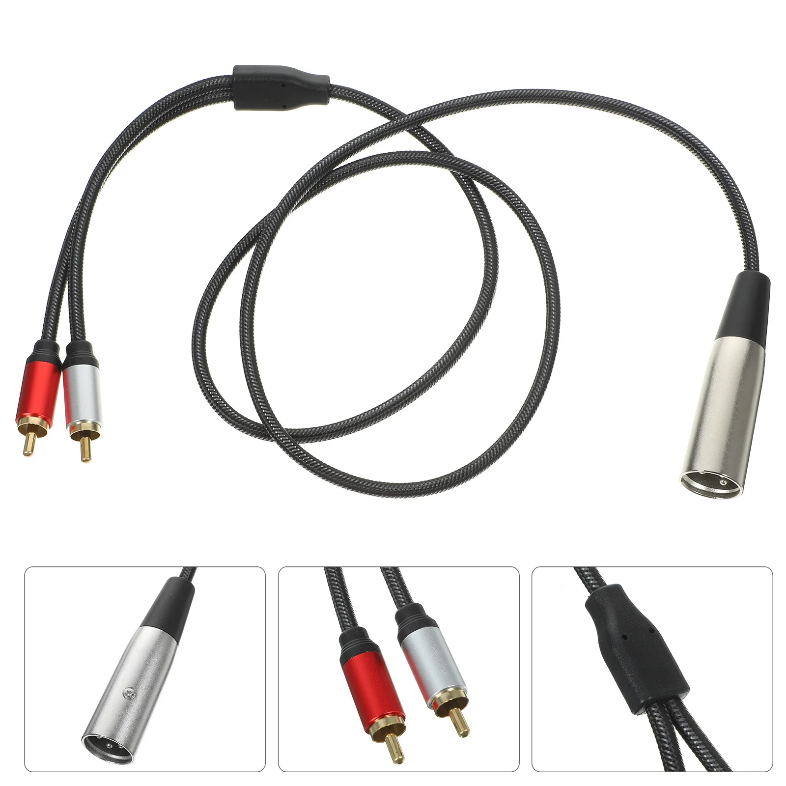 

XLR to RCA Audio 3 Pin Microphone Wire Tinned Copper Strong Transmission Converter Adapter Car