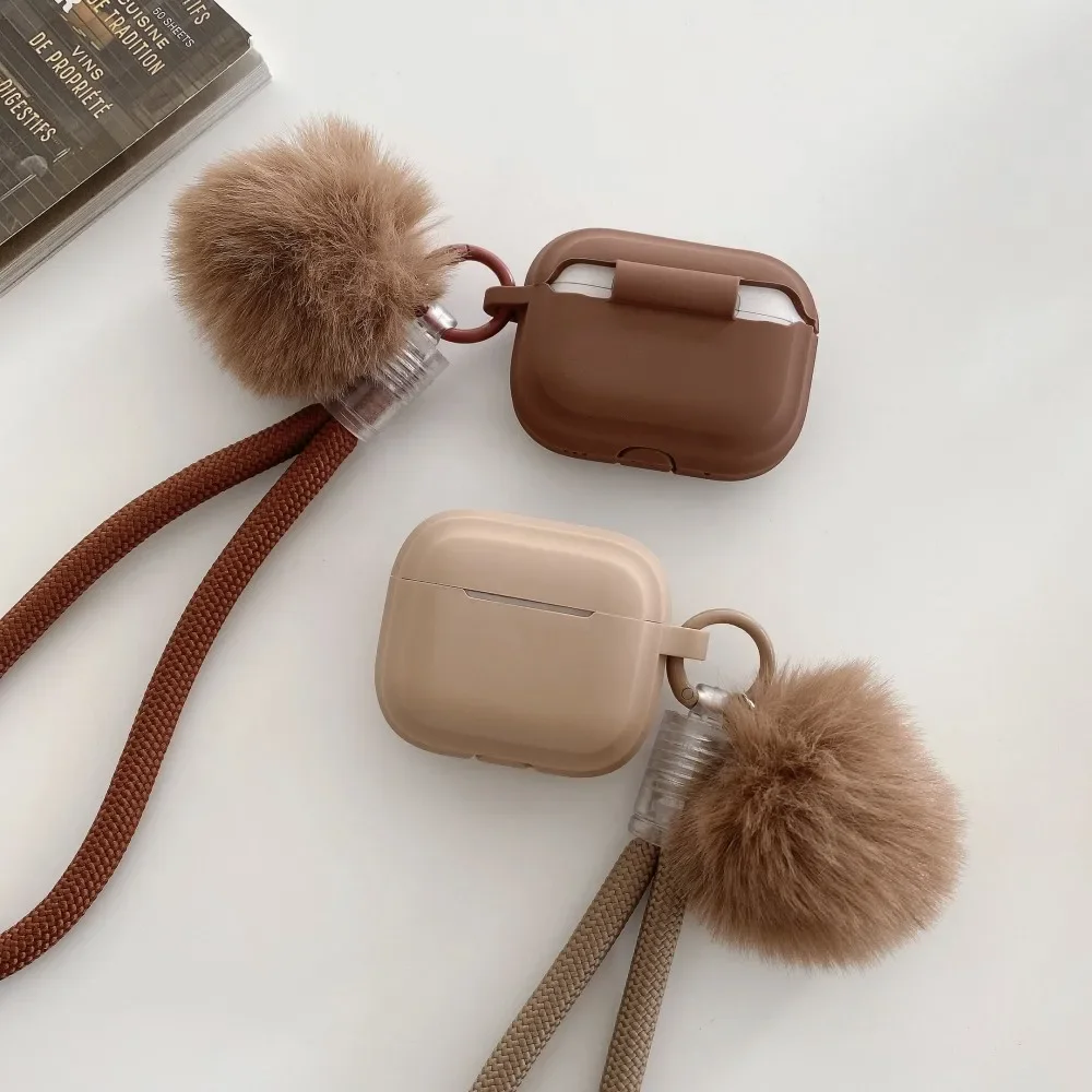 Snoep Kleur Zachte Siliconen Case Voor AirPods Pro 3 Pro3 4 3 2 1 Meisje Oortelefoon Beschermhoes Met Anti-verloren Lanyard Accessoires