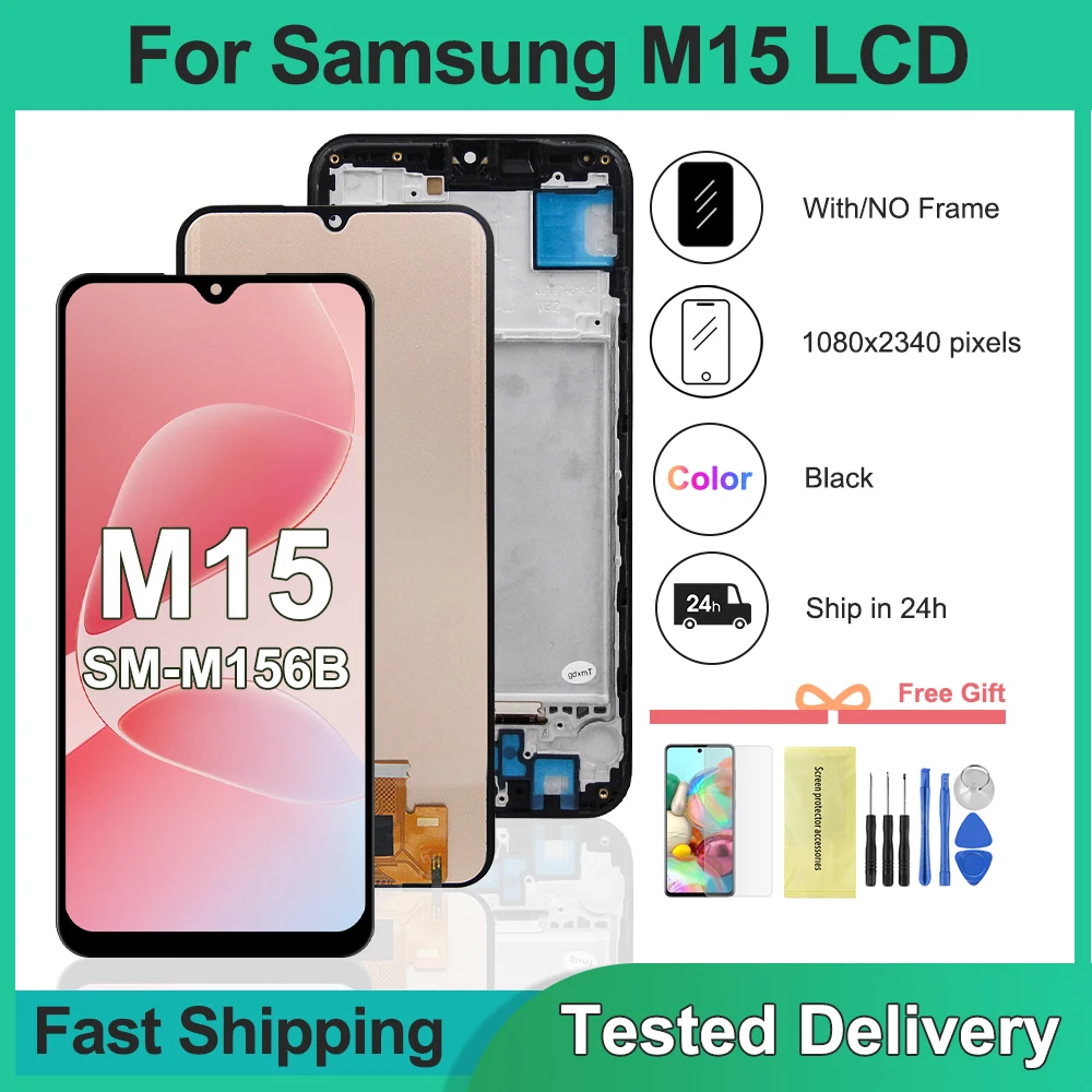 6,5'' LCD-Display Touchscreen-Digitizer für Samsung M15 M156 SM-M156B SM-M156B/DS - Ersatzbildschirm für Samsung M156B