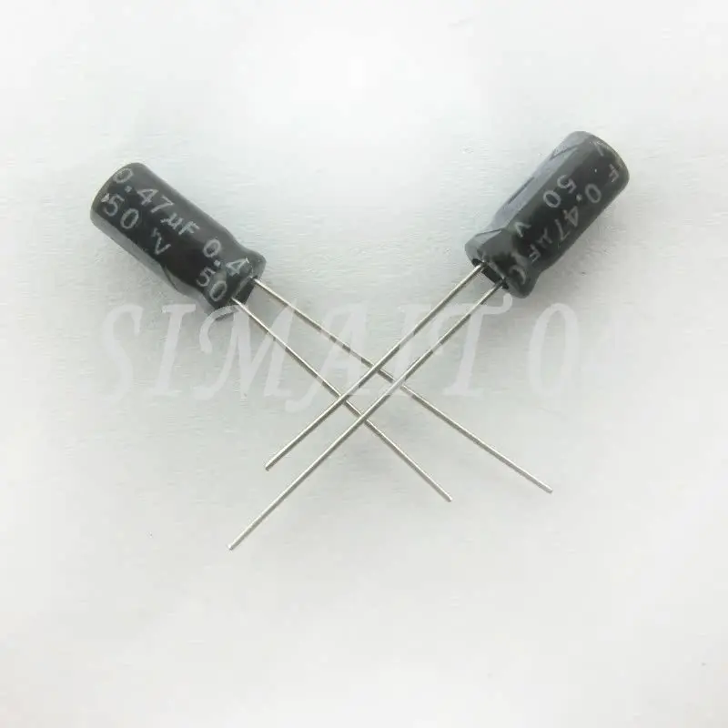 

Электролитический конденсатор 50 В/0,47 мкФ, объем 5*11