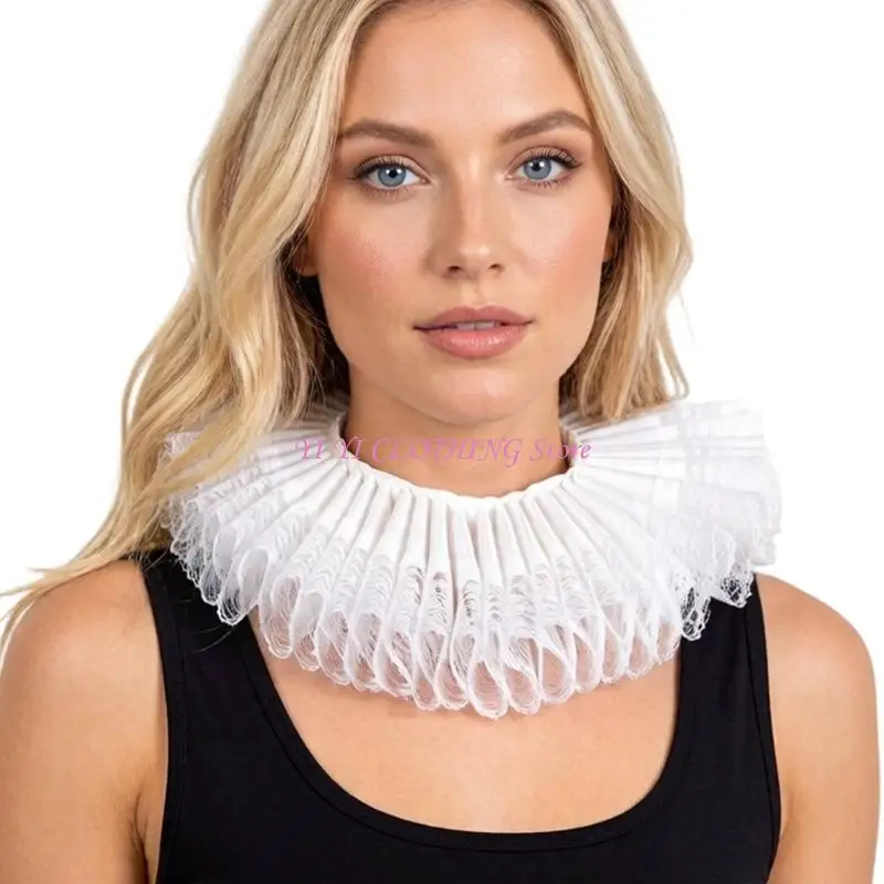 n5kf-eye-catching-baroque-themed-neck-ruff-elegant-costume-accessory-practical-polyester-collar-for-adults-and-children