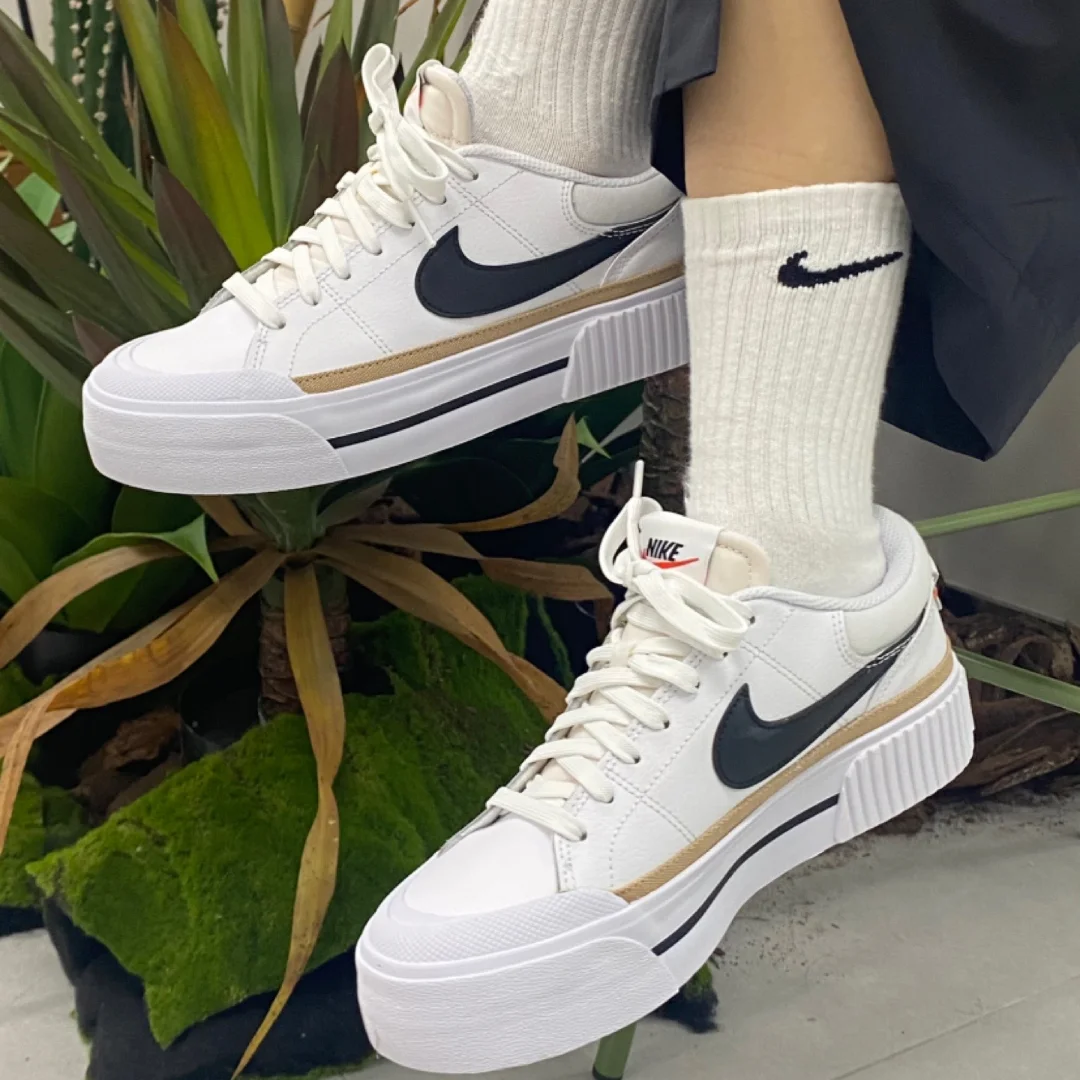 حذاء Nike Original Court Legacy مريح وبسيط ومنخفض من الأعلى ومقاوم للانزلاق وخفيف الوزن للنساء