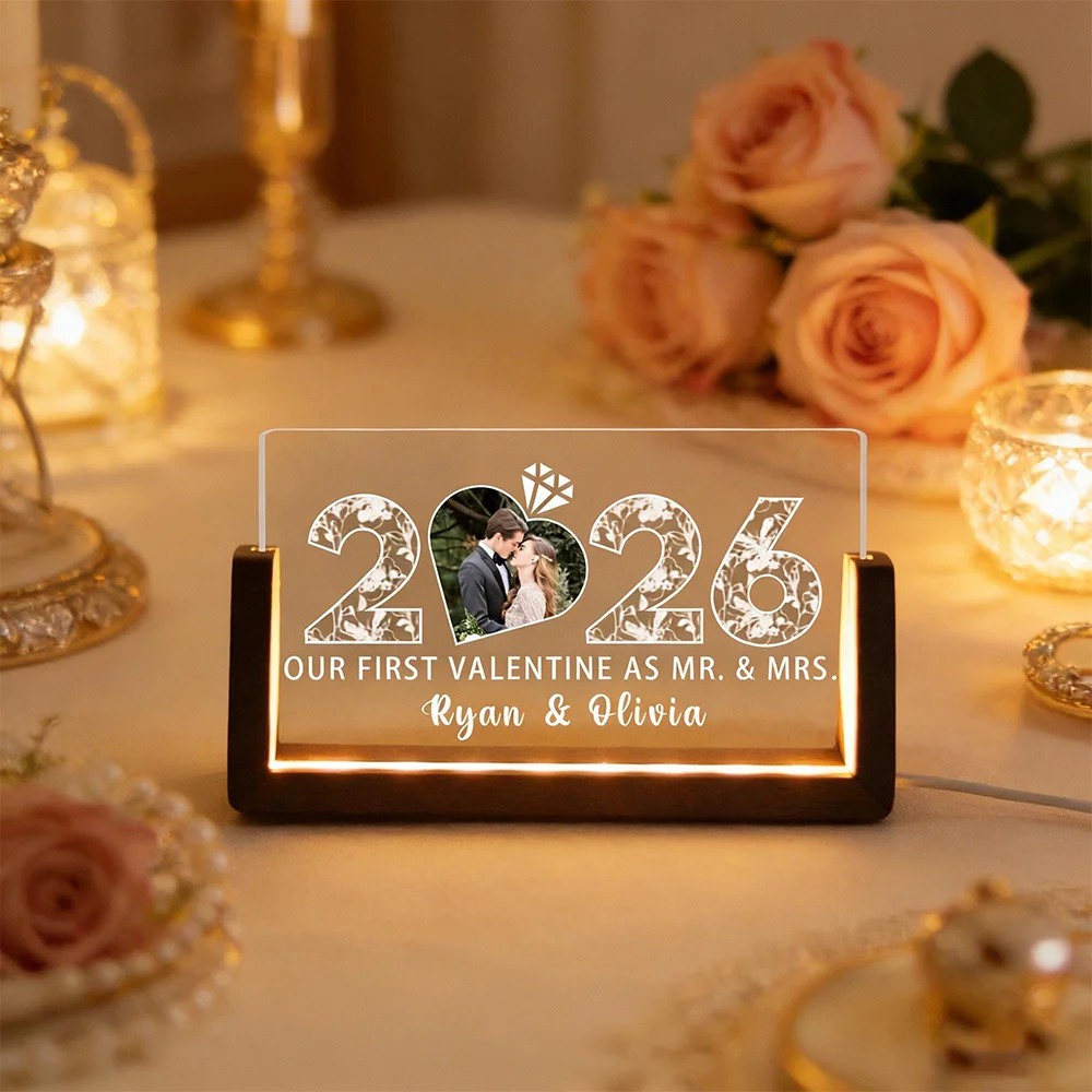 

Custom Couple Photo Night Light Desktop Light Anniversary Valentine Engagement Gift Warm Home Ornament Perfect Gift for Him Her