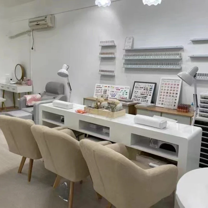 

Living Room Manicure Table Manicurist Reception Counter Manicure Table Simple Office Nail Postazione Unghie Salon Equipment