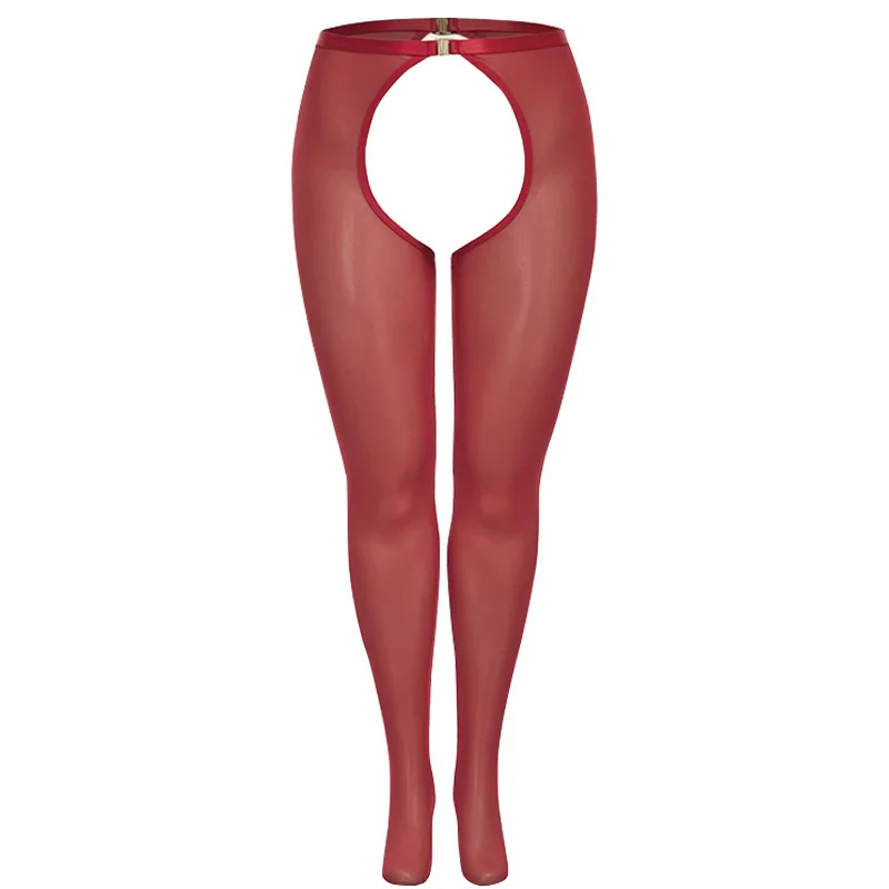 حجم كبير 200 Pou مثير المعاوضة المنشعب تصميم مفتوح الجوارب النسائية بعقب التعرض Panhose المرأة الشتاء Faion الملابس