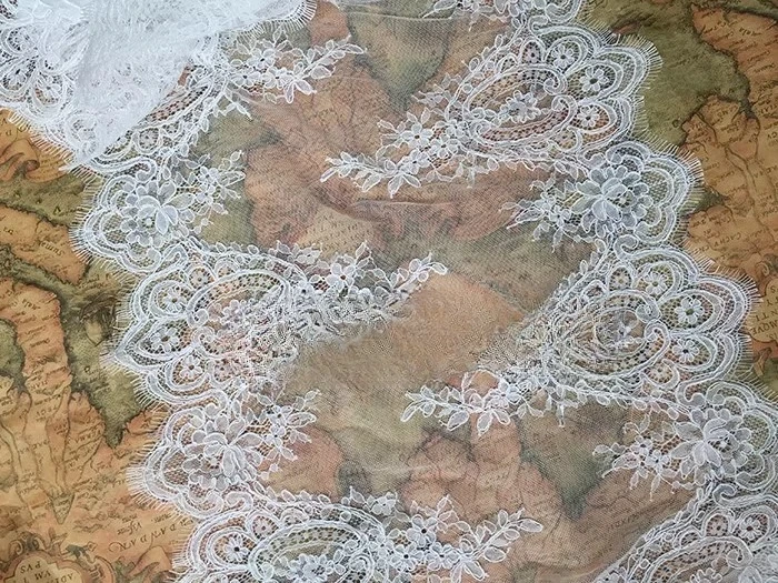 3Meters High Quality Xquisite Eyelash  Lace,specially Used As Decorative Accessories for Making Wedding Dresses and Headdresses.