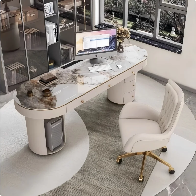 طاولة مكتب فاخرة من الحجر الملبد للتشاور الطبي للتجميل مكاتب كمبيوتر مكاتب كمبيوتر bureaux de trabajo escritvaninha #1