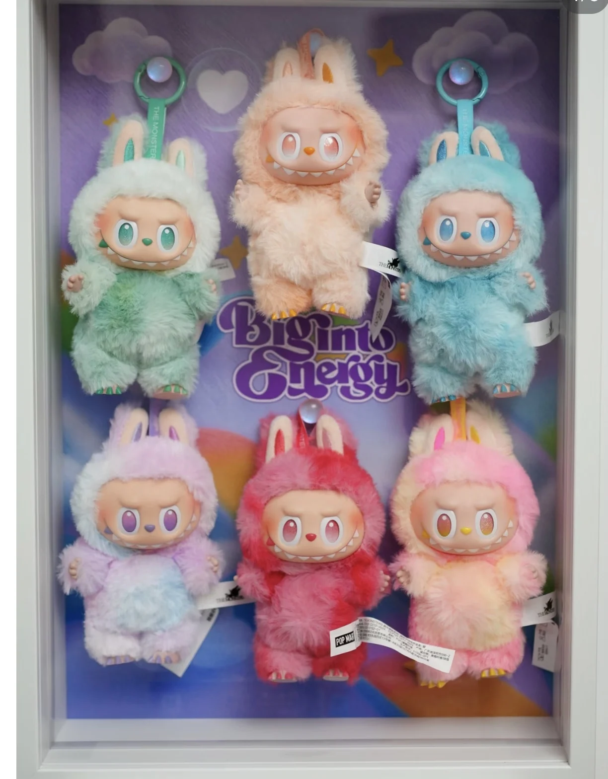 Cute For Labubu The Monsters Doll Blind Box Heart-Moving Macaron Mokoko Anime Figures Guess Bag Hanging Pendant Gift