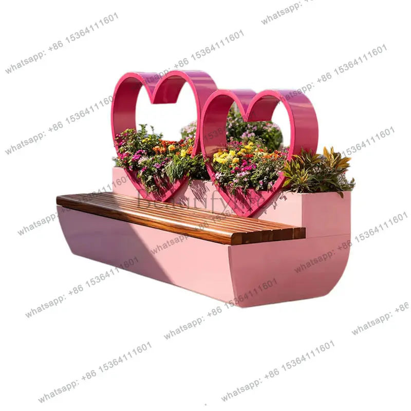 2026 Outdoor Flower Box Seat Combination Commercial Street Rest Stool