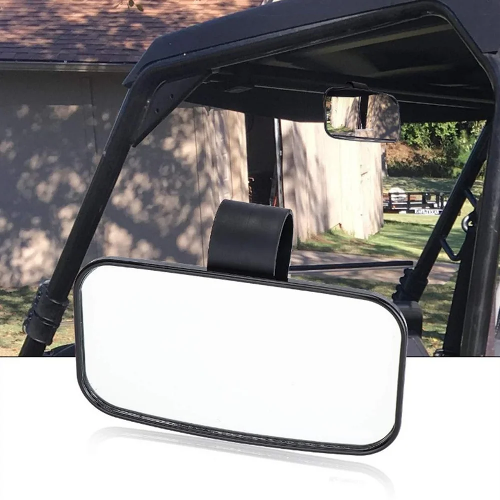 

ATV UTV Rearview Mirror with Spherical Wide Angle Glass 220x113mm 360 Adjustable Rotation Sturdy Plastic Housing