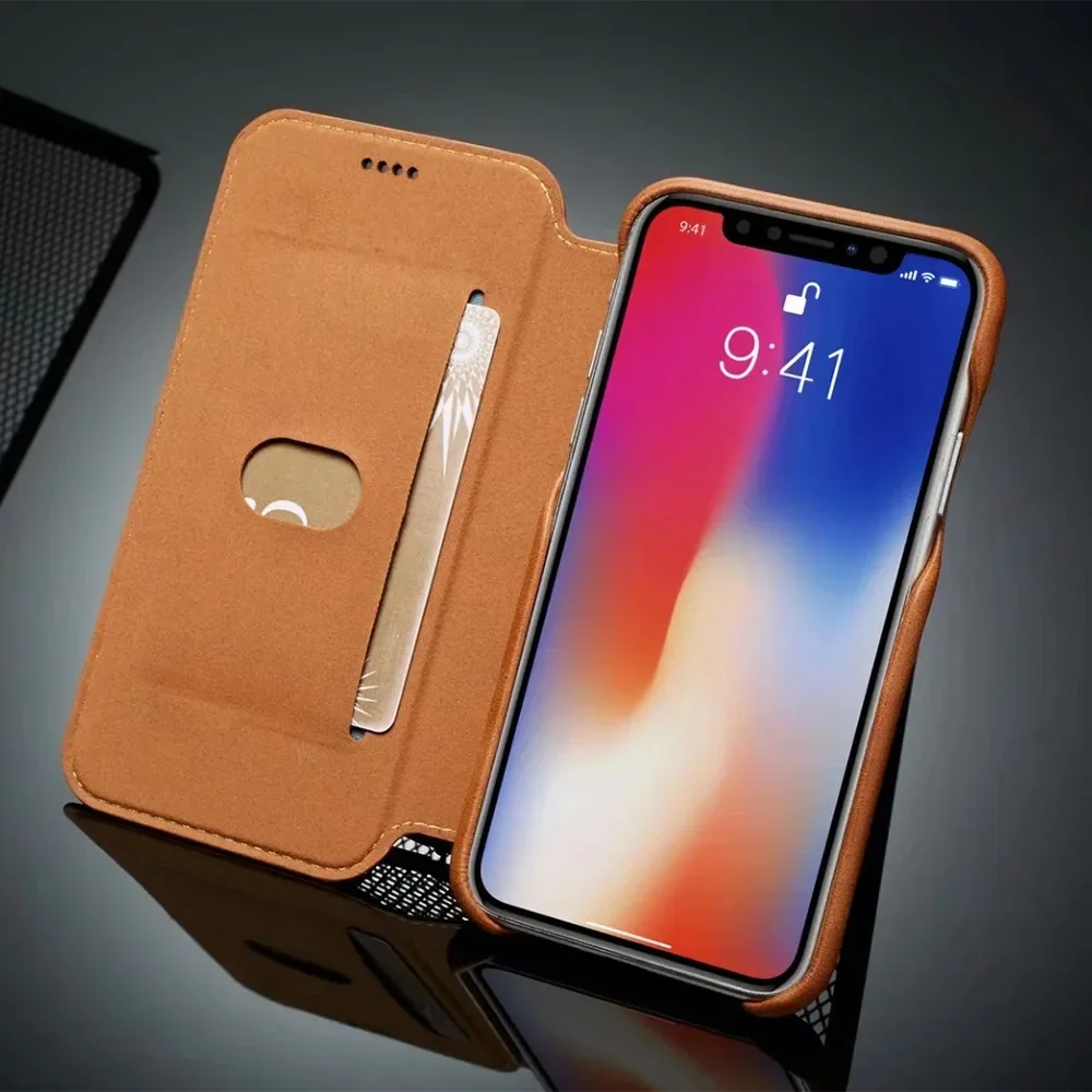 Luxury Ultra Thin Leather Case Flip Cover for Samsung S25 S24 S23 S22 FE Ultra Plus A52 A53 A54 Note 20 Ultra 8 9 10 Plus Case