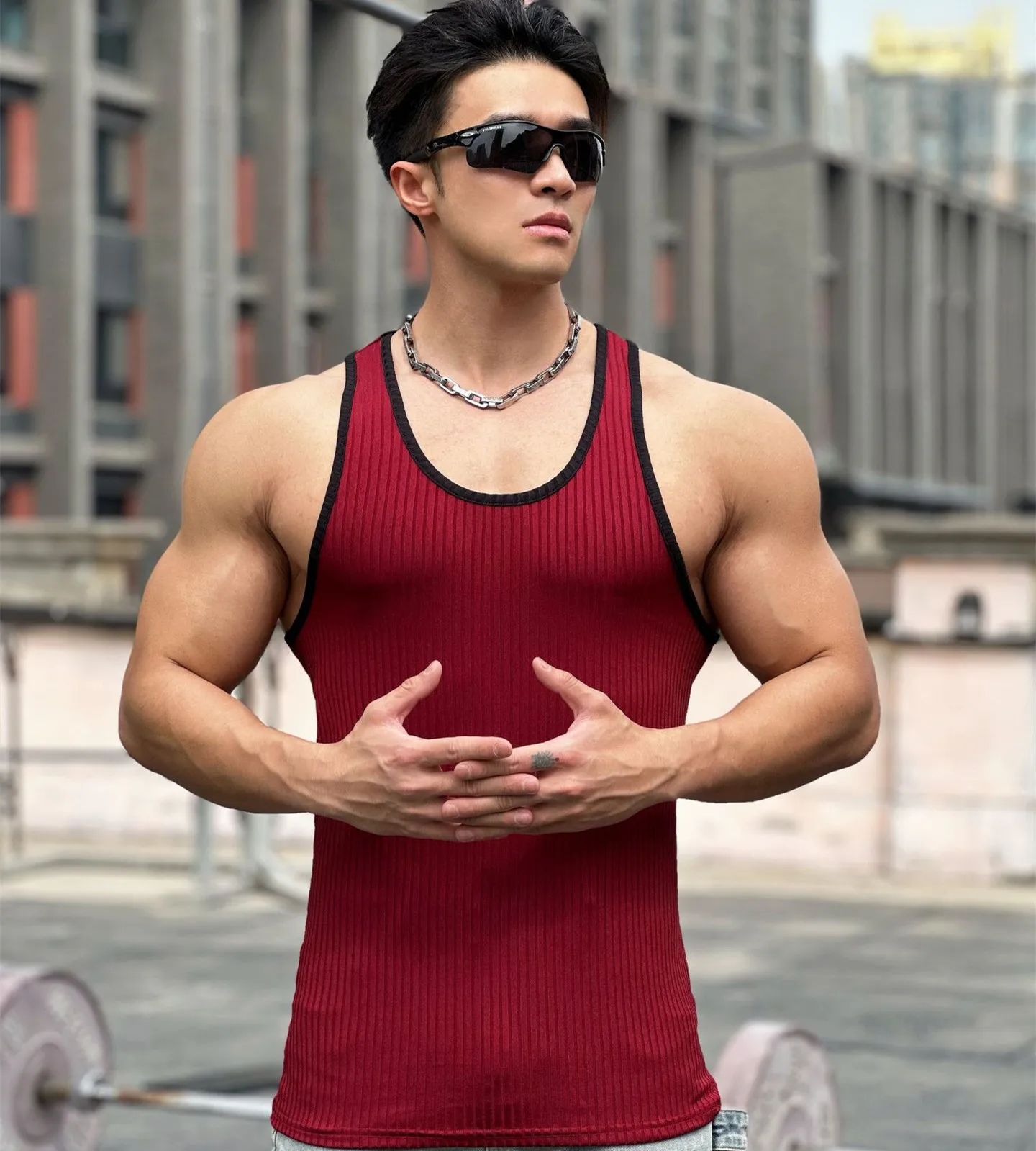 2024 Summer New Men\'s Fitness Vest Men Tank top Male Gym Training Running Casual Sports Sleeveless T-shirt