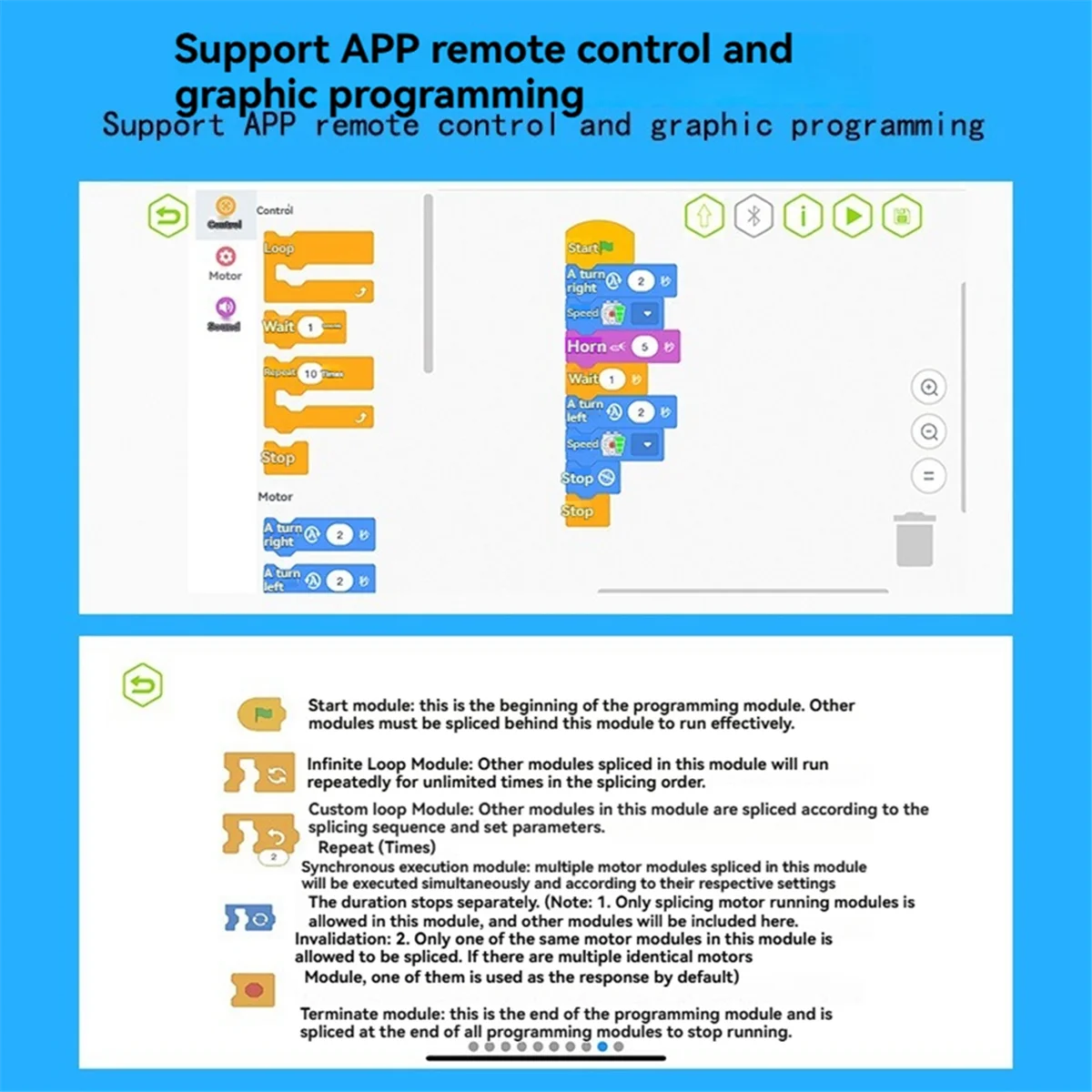 A72Z بطارية ليثيوم قابلة للشحن ML موتور اللبنات مجموعة الطاقة وظائف الطاقة جزء دعم APP التحكم ل 9686