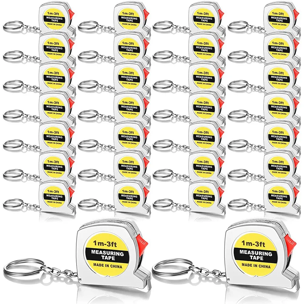 30Pcs Tape Measure Retractable 1M/3 Feet Functional Measuring Tape, Metric and Inch with Slide Lock for Body Measurement