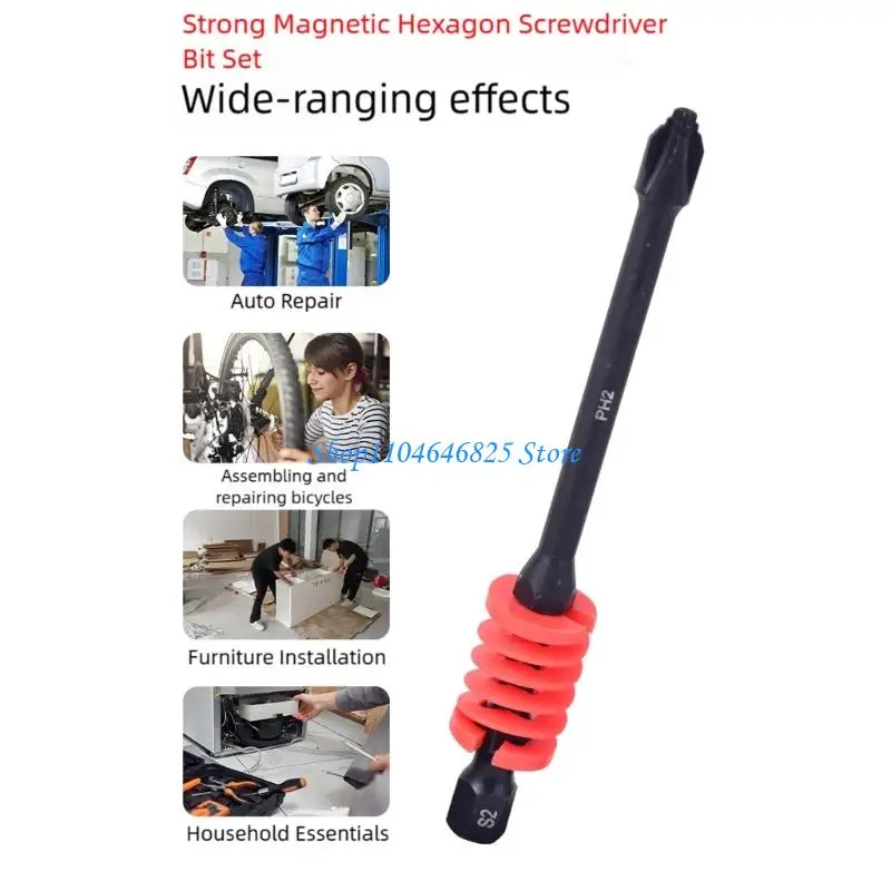 3PCS Fast Release Screwdriver Heads Anti Slip Grooves Tool Accessories