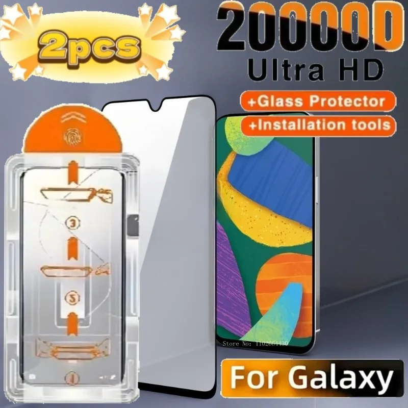 

2Pcs HD Clear Screen Protector for Samsung Galaxy A50 A51 A52 A53 A54 A55 A56 5G Easy Install Tempered Glass for Galaxy A55 A56