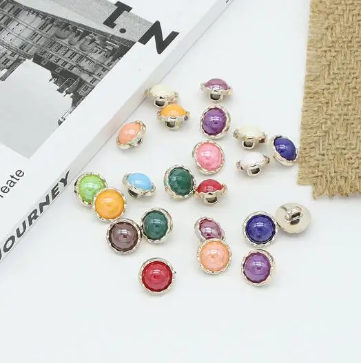 10pcs/Lot Size: 12.5mm Round Electroplated Plastic Buttons Fashion Button Women\'s Shirt Cardigan Handicraft Accessories(SS-3175)