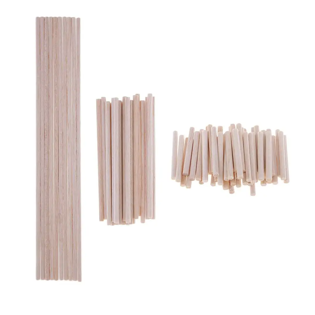 

Pack 10/20/50 Balsa Wood Dowels Rods Sticks Lightweight Wood Multipurpose Wood - 5mm Diameter, 50mm 120mm 300mm Long