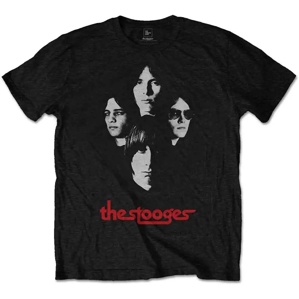 Iggy The Stooges 'Group Shot' Black T shirt NEW