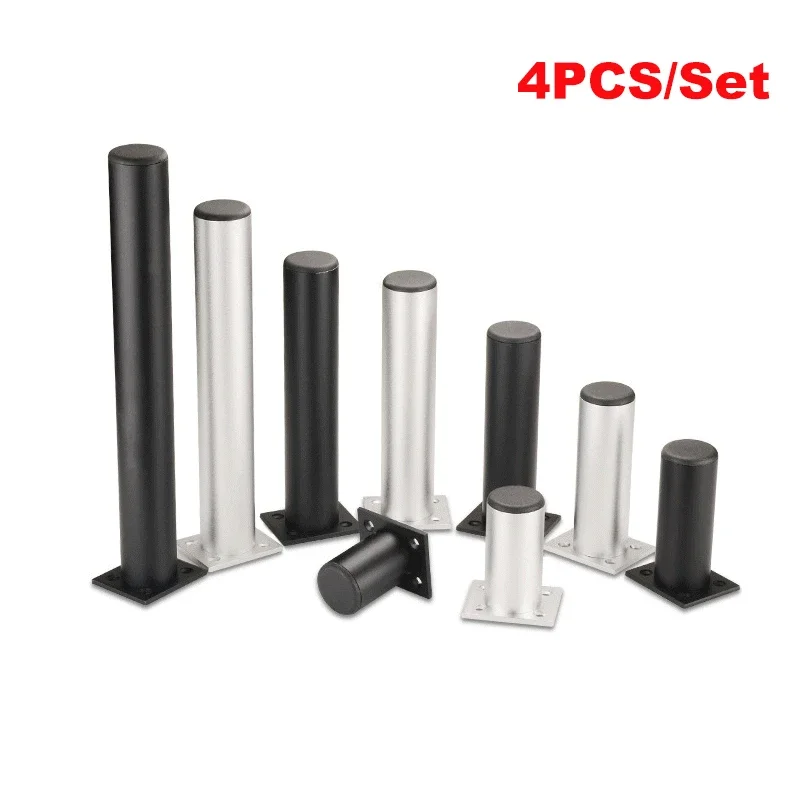 

4 шт., регулируемые ножки для мебели из алюминиевого сплава, опорные ножки для шкафа, журнальный столик, ножки для ванной комнаты, ножки для дивана