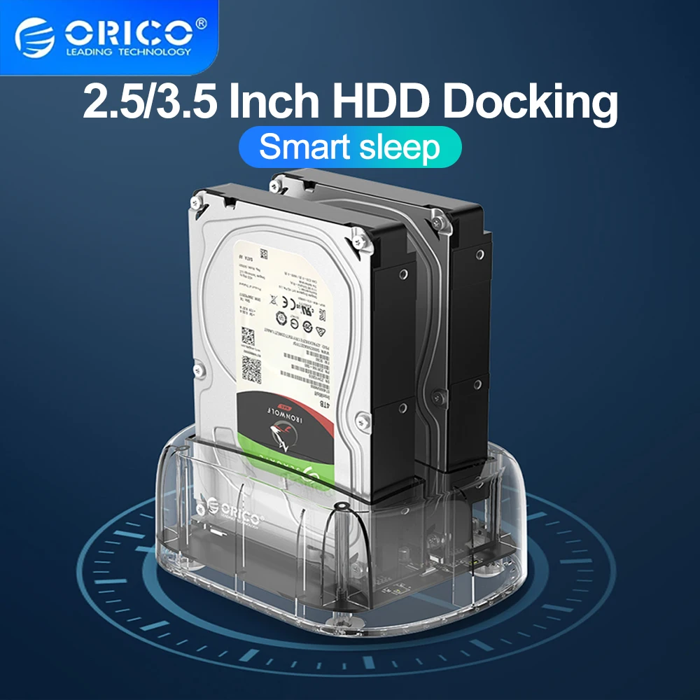 

ORICO 2.5"/3.5" HDD Docking Station Tool-free SATA To USB 3.0 HDD External Hard Disk Drive Enclosure Docking Station for Laptop