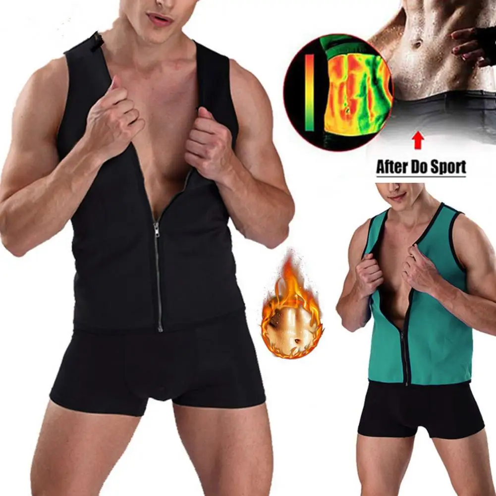 Men Waist Trainer Sauna Vest Fitness Corset Abdomen Slimming Body Shaper Belly Reducing Shapewear Burn Fat Shirt Clothes Yoga  ﻿