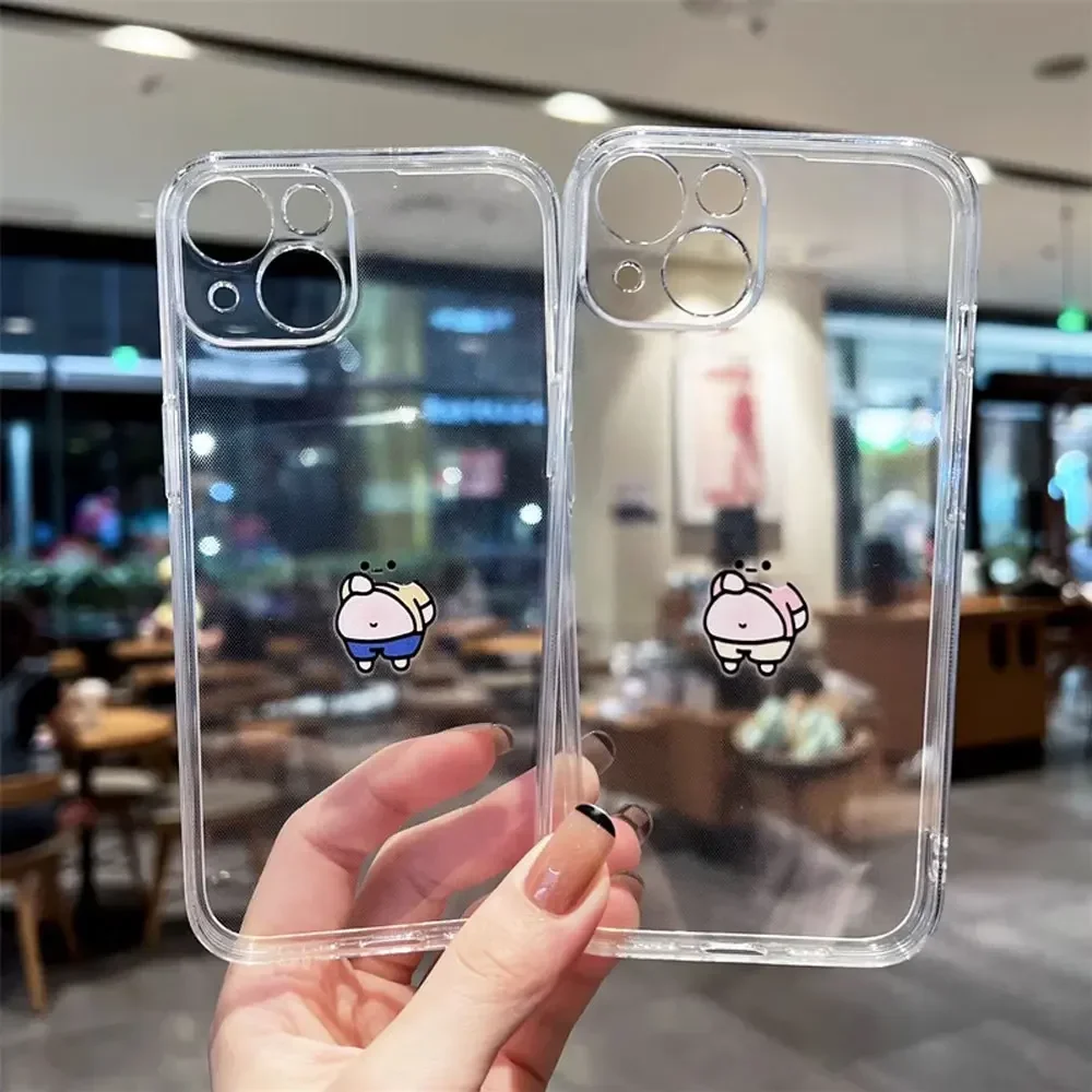 Funny Matchstick Men Phone Case for IPhone 14 13 12 11 15 16 Pro Max Mini XS XR SE2 Plus Art Transparent Fundas Covers
