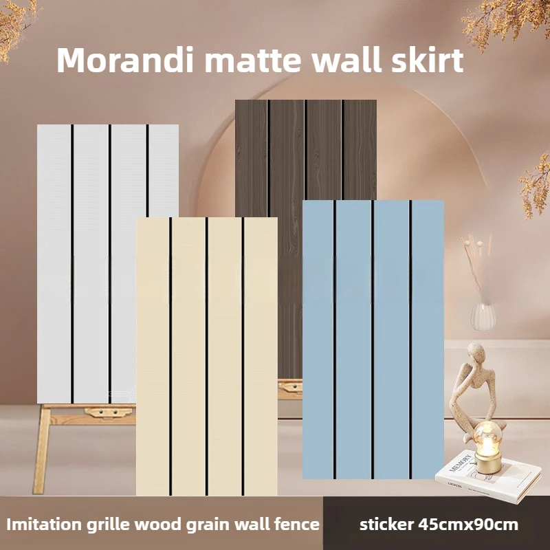 45x90cm 5 Pcs Self-Adhesive Wall Covering Panel 3D Grid Pattern for Shop Wall Skirt Bathroom Cabinet Water & Moisture Proof