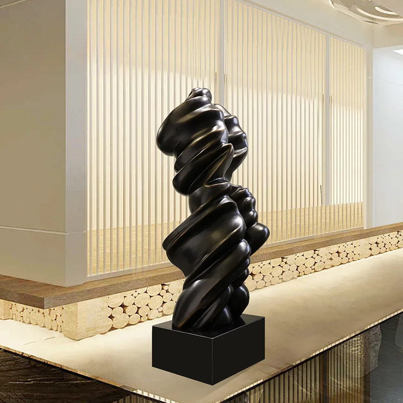 

Large Decorative Sculpture in Hotel Lobby, Abstract Glass Fiber Reinforced Plastic Floor to Creative Soft Decorative Artwork