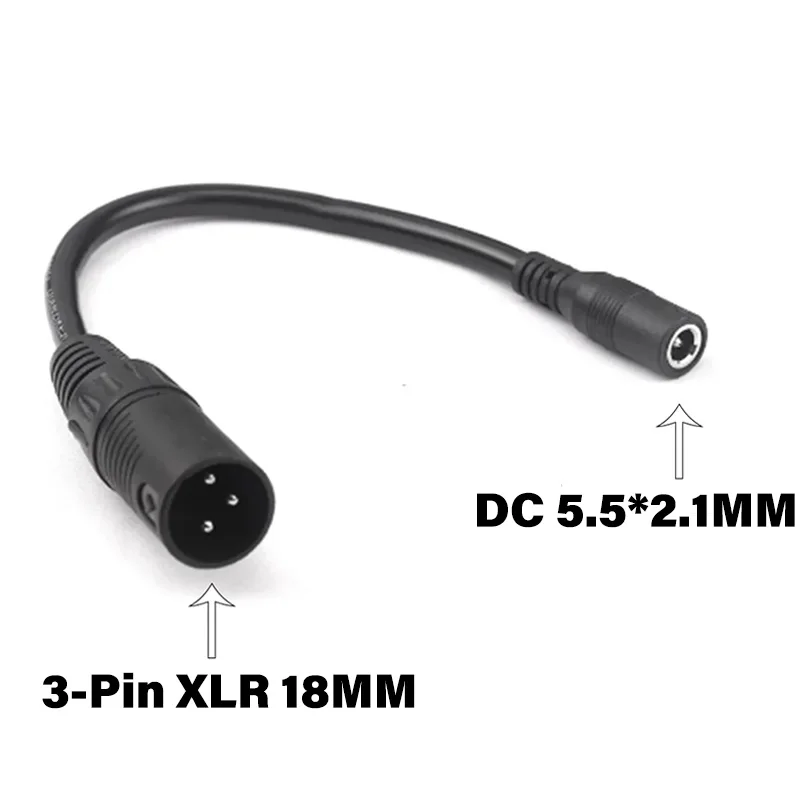 DC 5.5MM To 3-Pin XLR Connect Cable Adapter For High Charging Electric Bike Scooter Balance Car Accessories Connector