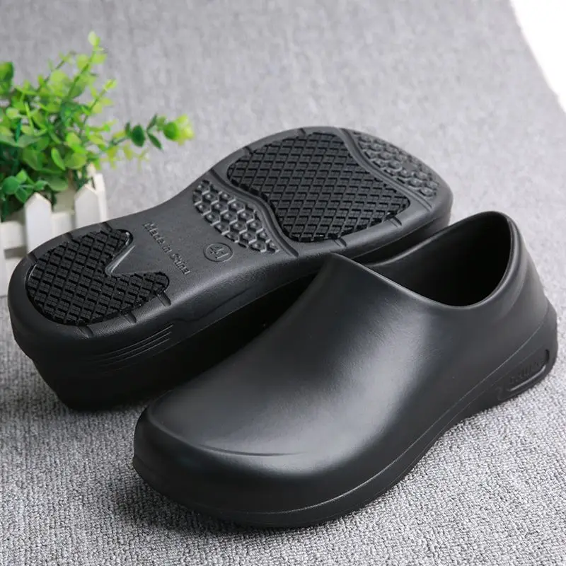 

Non-Slip Chef Shoes for Men and Women - Lightweight and Comfortable Slip-On Clogs, Eva Upper + Waterproof/Non-Slip Rubber Sole - All-Weather Standing Work Shoes, Suitable for Kitchens, Hospitals, Restaurants, Beaches - Easy to Clean Non-Slip Kitchen Shoes
