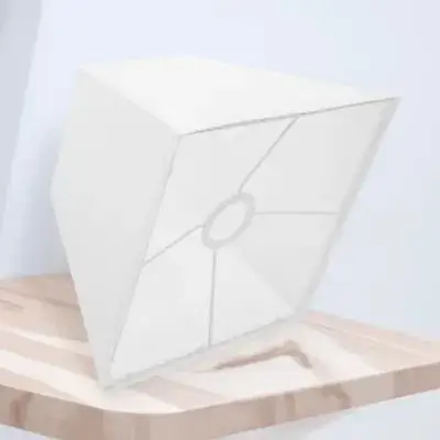 عاكس الضوء المربع 10 بوصة قماش الكتان الجدول غطاء مصباح مصباح أرضي استبدال غطاء أبيض لنمط الطبل تركيبات العنكبوت #6